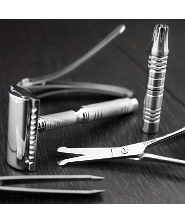 5-Piece Professional Shaving & Manicure Kit - Unisex Stainless Steel Travel Set | London Quality - Buy Online on GoSupps.com