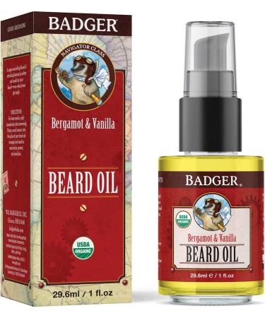 Badger Company Organic Beard Oil - Navigator | 1 fl oz (29.6 ml) - Natural Grooming Essential - Buy Online on GoSupps.com