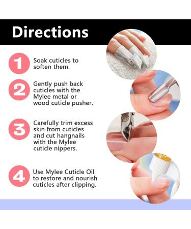 Cuticle Remover and Cuticle Pusher Set Stainless Steel Cuticle Cutter Nail Tools with Cuticle Scissors for Manicure and Pedicure Remove Dead Skin Toenails Cleaner - Buy Online on GoSupps.com