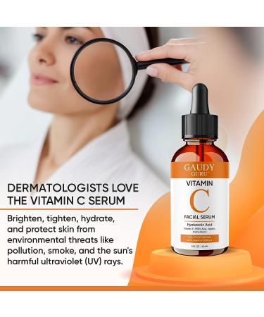 Vitamin C Hyaluronic Acid Serum for Face | Anti Aging, Dark Spot, Wrinkle, Acne Scar Treatment - Buy Online on GoSupps.com