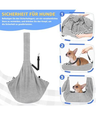 Slowton Dog Carrier Bag - Adjustable Shoulder Strap Front Bag Design for Outdoor Walks - Gray-Sweater Fabric (S Pets 1.3-3.6kg) - Buy Online on GoSupps.com