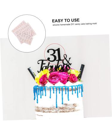 OUNONA 12 Pcs Silicone Cake Mold Iced Coffee Sleeve Cookie Cutters Gummy Sugar Moulds Silicone Letter Moulds Silicone Fondant Molds Silicone Molds Baking Supplies Tool Silica Gel Candy 12X10X1CMx3pcs - Buy Online on GoSupps.com