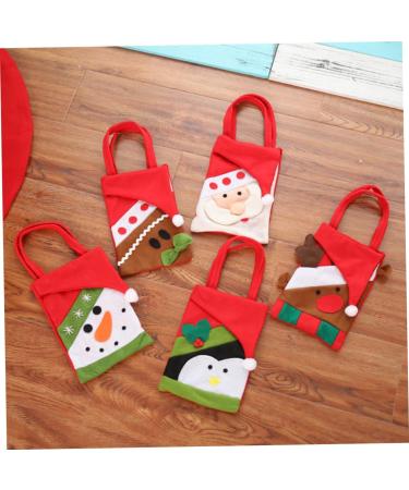 ABOOFAN 2pcs Hand Adorable Pouch Sweets for Candy Christmas Decor Bags Xmas Party Exquisite Non-woven 22x15cm Assorted Color 5 - Buy Online on GoSupps.com