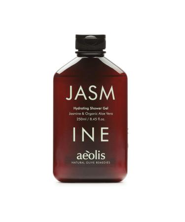 AEOLIS Hydrating Care Shower Gel with Jasmine and Natural Aloe Vera All-Natural Olive Oil Extract from Greece Cleanses and Moisturizes for Men and Women 8.45 Fl.oz