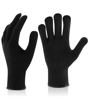Dndgdlua 2 pieces of gloves to smooth the hair heat protection gloves heat -resistant gloves for styling heat flat iron gloves hair tools (black)