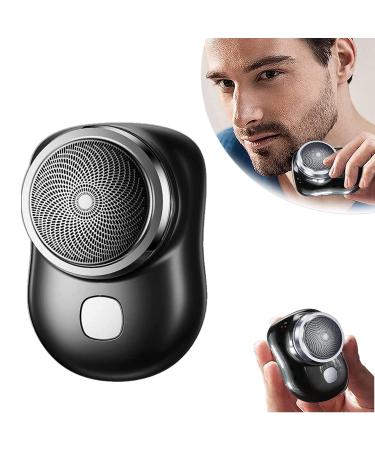 Mini-Shave Portable Electric Shaver, 2023 New Upgrade Mini Electric Razor Shavers for Men, Rechargeable Shaver Easy One-Button Use Suitable for Home,Car,Travel,Christmas and New Year Gifts Black