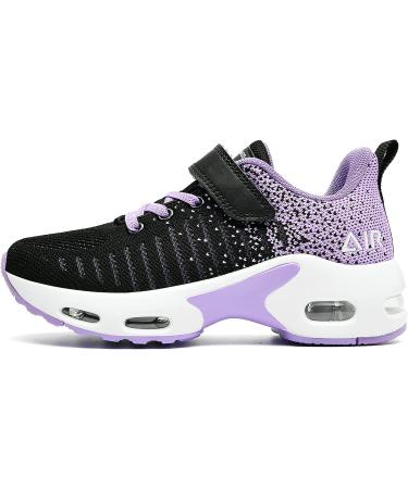 RomenSi Air Athletic Running Shoes - Lightweight Breathable Kids Sneakers - Blackpurple - Size 4 Big Kid - Buy Online on GoSupps.com