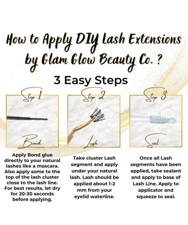 DIY Eyelash Extension Kit - Waterproof Volume False Lashes & Bond Seal Remover | Long Lasting 10 Day Wispy Glam (8-16mm - Buy Online on GoSupps.com