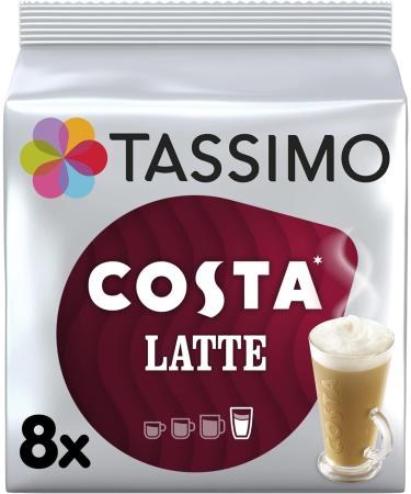 Tassimo Costa Latte Coffee Pods 8 Count - 340g Pack (1 Pack) - Buy Online on GoSupps.com