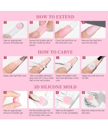 Supwee Solid Nail Extension Gel - UV Builder Gel in Clear White & Pink | 30g for Nail Salons | Perfect for International Shipping - Buy Online on GoSupps.com