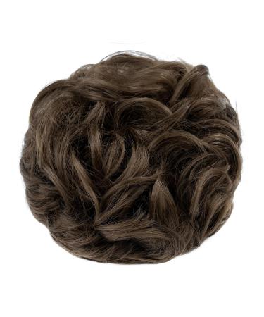 Haardutt Synthetic Hair Extensions - Tess Hair Part with Rubber Band 55g Ash Brown Large Bun Hair Tie for Women & Girls - Buy Online on GoSupps.com