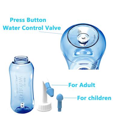 Nasal Rinse & Shower Bottle 300ml - Neti Pot Sinus Kit for Adults & Children | Blue | Fast International Shipping - Buy Online on GoSupps.com