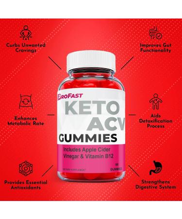 ProFast Keto Gummies - Vegan Formula with ACV for Weight Loss (60 Gummies) - Buy Online on GoSupps.com