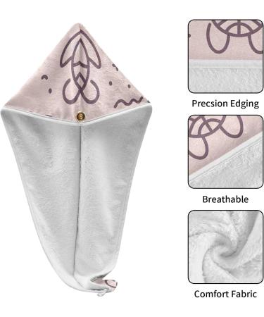 Line Turtle Hair Towel 2 Pack - Super Absorbent Quick Dry Hair Turbans for Women & Girls - Ultimate Hair Drying Solution - Buy Online on GoSupps.com