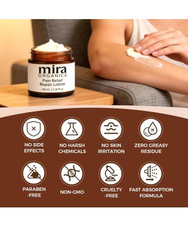 KUNLEN 2Pack Mira Pain Relief & Repair Lotion Nerve Relief Cream for Hands Wrists & Body Non-Greasy Formula with Arnica Magnesium & Botanical Extracts 3.38 fl oz - Buy Online on GoSupps.com