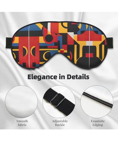 Shop Unisex Sleep Eye Mask - Comfortable Red Yellow Blue Black Print for Travel Yoga & Shift Work - Buy Online on GoSupps.com