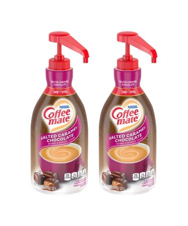 Nestle Coffee mate Coffee Creamer, Salted Caramel Chocolate, Concentrated Liquid Pump Bottle, Non Dairy, No Refrigeration, 50.7 Fl. Oz (Pack of 2)