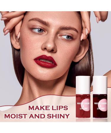 Buy 2PCS Lip Tint Stain Set - Velvet Lip Gloss Long Lasting Waterproof Liquid Lipstick for Lips & Cheeks - Moisturizing & Multipurpose International Shipping Available - Buy Online on GoSupps.com