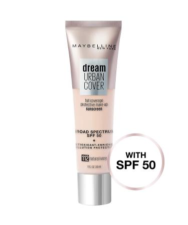 Maybelline Dream Urban Cover Foundation SPF 50 - Flawless Coverage in Natural Ivory - 0.6 oz - Buy Online on GoSupps.com