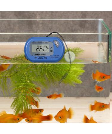 Digital Aquarium Thermometer - 2-Pack LCD Water Temperature Sensors with Suction Cup for Turtle & Fish - Accurate Terrarium Monitoring - Buy Online on GoSupps.com
