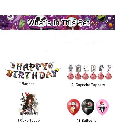 heegungs Christmas Eve Fright theme Birthday party decoration banner Cake topper and Cupcake Toppers Birthday party balloon decoration Christmas birthday party supplies - Buy Online on GoSupps.com