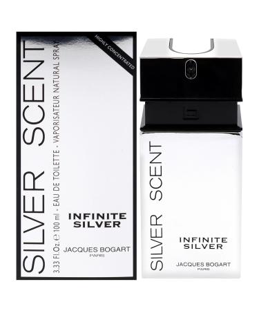 Jacques Bogart Silver Scent Infinite Silver by Jacques Bogart for Men - 3.33 oz EDT Spray