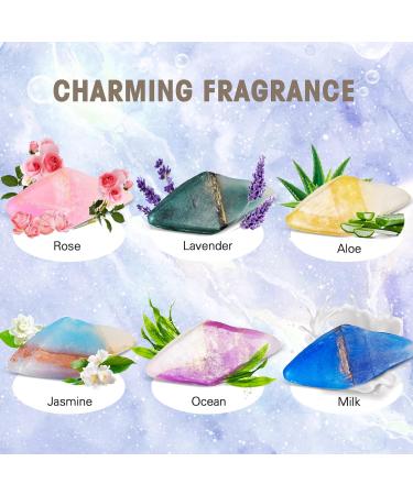 Shop Loopeer 6-Piece Fragrant Gemstone Soap Bars | Moisturizing 5 oz Decorative Soaps for Kids & Adults | Perfect Gift Idea 6 Unique Scents - Buy Online on GoSupps.com