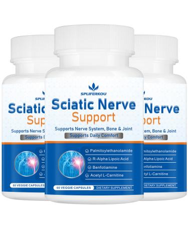 Sciatic Nerve Support Supplement Advanced Sciatic Nerve Support Formula with Pea Alpha Lipoic Acid Benfotiamine 180 Capsules