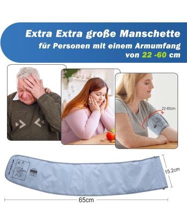 Elera Large Blood Pressure Cuff (22-60 cm) - Compatible with Most Devices Replacement for XL & XL+ Models 6 Connections - Buy Online on GoSupps.com