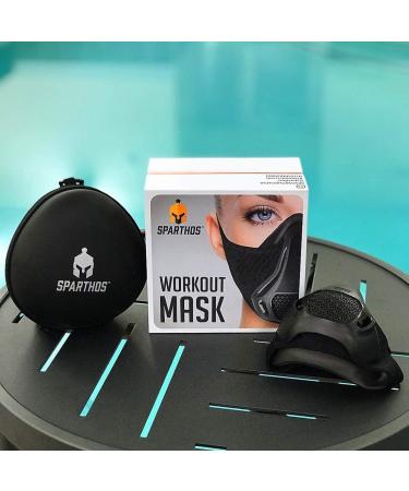 Sparthos Training Mask - 16 Levels for Gym, Cardio & Endurance Training - Midnight Black - Buy Online on GoSupps.com