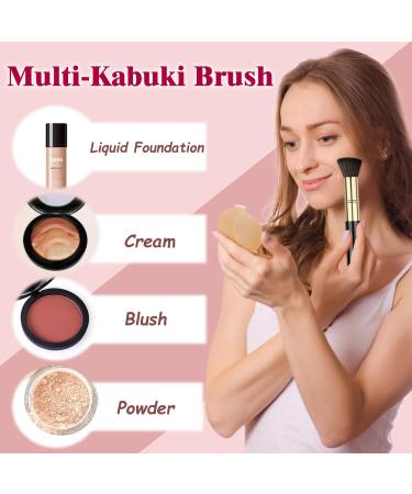 Retractable Kabuki Brush Travel Powder Foundation Makeup Brush Face Blush Brushes for Liquid Cream and Powder Face Makeup Travel Size Makeup Brush Foundation Brush - Buy Online on GoSupps.com