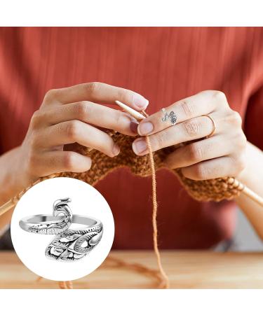 Sibba Adjustable Crochet Hook Knitting Finger Thimble Yarn Holder Kit - 4 Pack - Buy Online on GoSupps.com