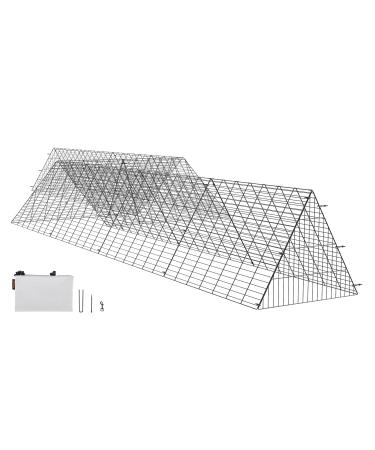 VEVOR Chicken Tunnels 287 x 78.7 x 24.2 inch(LxWxH) Chicken Tunnels for Yard Portable Chicken Tunnels for Outside with Corner Frames 2 Sets Suitable for Chickens Ducks Rabbits