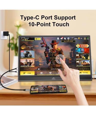 Kenowa 15.6 Touchscreen Portable Monitor - HDR 1920x1080 Eye Care IPS for Raspberry Pi PC Laptop PS4 Xbox | External Monitor with HDMI & USB Type-C - Buy Online on GoSupps.com
