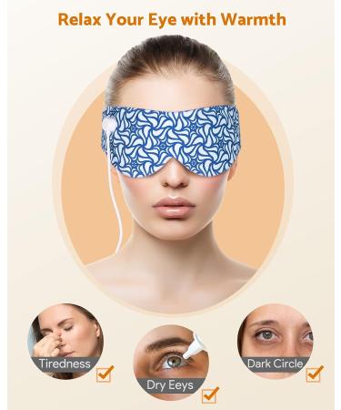 Clistofer Heated Eye Mask for Dry Eyes | USB Electric Warming Pad | Reusable Therapy Heat Mask | Graphene Far Infrared | Hot Sleep Mask for Men Women - Buy Online on GoSupps.com