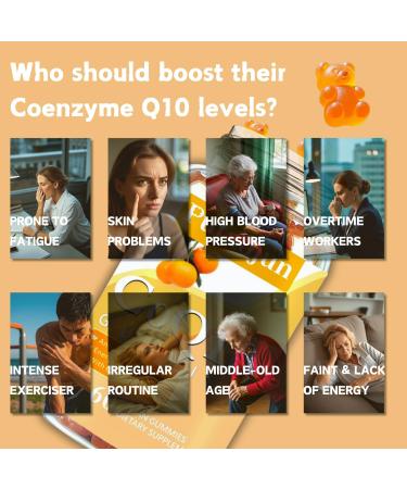 coq10 Gummies | coq10 Gummies for Adults | Orange Flavor | Sugar Free Coenzyme Q10 Vitamins Muscle & Bone Energy | Ultra High Absorption, Cellular Energy, Antioxidant (120 Count (Pack of 2)) 60 Count (Pack of 2) - Buy Online on GoSupps.com
