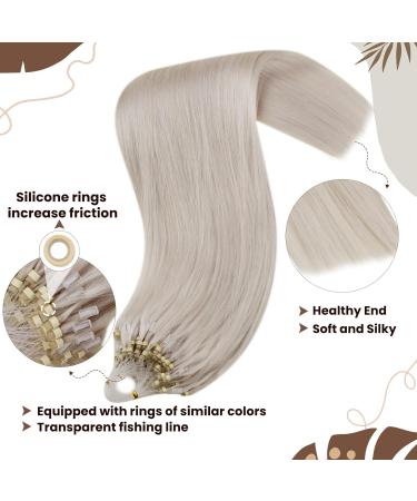 Hetto Microring Extensions - Real Hair #60 Platinblond | 35cm Loop Hair Extensions for Seamless Volume - Buy Online on GoSupps.com