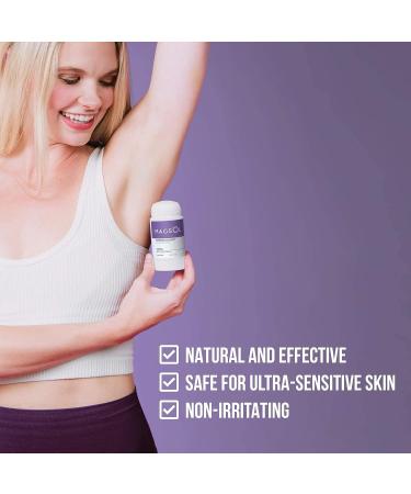 MagSol Organics Natural Deodorant for Men and Women - Lavender and Rose Scent Aluminum Free Baking Soda Free Magnesium Based 2 Pack Bundle - Buy Online on GoSupps.com