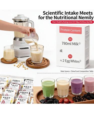 M lange De Lait De Soja 80g X 5 Sachets M lange De Grains Entiers Pr -mesur s For M langeur Petit D jeuner Instantan Sans OGM Riche En Nutriments Et Lisse(#2) - Buy Online on GoSupps.com