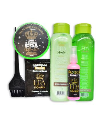 PACK KERATINA EPA COLOMBIA. Thermal Mask. With proteins BIOTIN Argan oil Collagen. Repairs moisturizes softens provides mirror shine. Free of formaldehyde and ammonia. - Buy Online on GoSupps.com