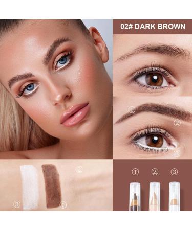 Eyebrow Highlighter Pencil Long-Lasting Brow Tint Eye Liner Silkworm Pencil Combo Eye Makeup Concealing Pencils for Shopping Dating Business Trips Vacation Frifer 2# - Buy Online on GoSupps.com