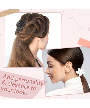 6 Small Hair Clamps (4 cm/1.5 inch) - Cute Two-Row Teeth Clips for High Ponytails | 2 Styles Available - Buy Online on GoSupps.com