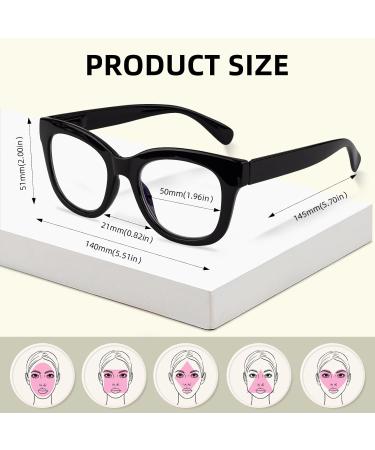 Areyeth Oversized Retro Reading Glasses for Women - Oprah Style Blue Light Blocking Readers (2.50X) - Black & Yellow Tortoise - Buy Online on GoSupps.com