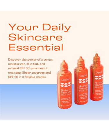 4-in-1 Skin Tint Serum - Tinted Serum for Face with SPF 50 & Niacinamide - Light 1 Fl Oz | Shop Internationally - Buy Online on GoSupps.com