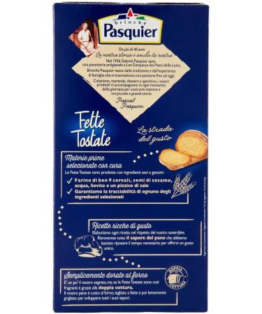  Italian Gourmet E.R. Pack of 6 Pasquier Gras Biscottate ai 9 Cereali oven-baked bread rusks with 9 grains 240g + Italian Gourmet Polpa 400g - Buy Online on GoSupps.com