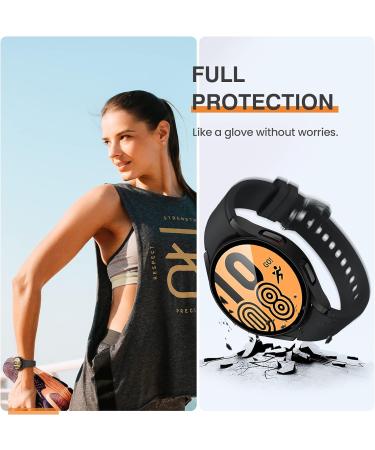 2Pack Tensea Samsung Galaxy Watch 4 44mm Screen Protector Case - Matte Black - Buy Online on GoSupps.com