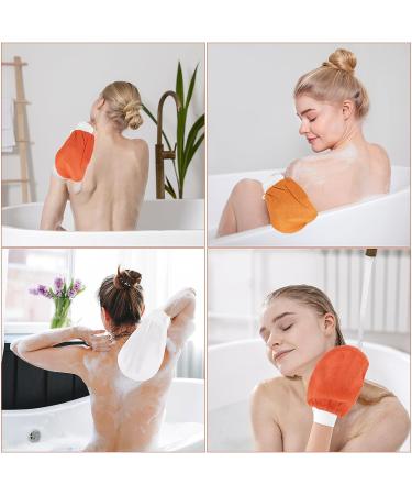Exfoliating Gloves 3Pcs Body Scrub Glove Bath SPA Exfoliating Mitts Dual-Sided Deep Clean Exfoliation Scrubbing Mitt Dead Skin Remover Glove Deep Body Scrubber for Women and Men(Orange) - Buy Online on GoSupps.com
