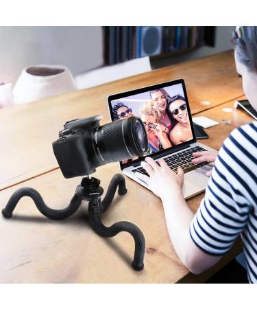 Patekfly 12 Inch Flexible Camera/Phone Tripod with Cell Phone Holder - Compatible with Canon/Nikon/Sony DSLR Cameras, Action Cams, iPhones, and Android Phones - Buy Online on GoSupps.com