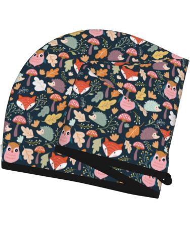 Hair Towel Wrap - Quick Drying Turban with Button | Autumn Fox Owl Design | Perfect for All Hair Types - Buy Online on GoSupps.com