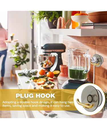 Uozonit Connector Hook & Cable Organizer - Drill-Free Shower Razor & Toothbrush Holder | Multi-Purpose Retention Hook for Kitchen & Bathroom - Translucent Gray - Buy Online on GoSupps.com